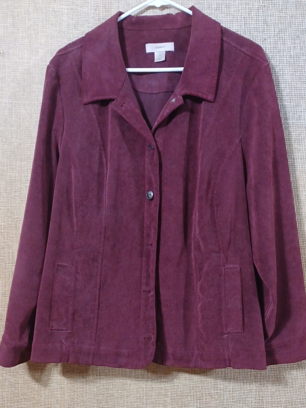 CJ Banks Suede Blazer Jacket - Burgundy